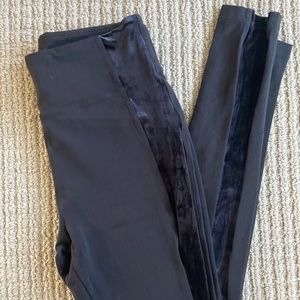 Athleta Black Velvet Leggings